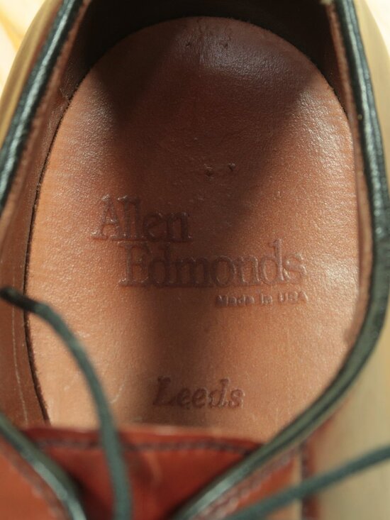 Allen Edmonds Leeds Shell Cordovan Dress Shoes Mens 8.5D Brown PTB main image 9